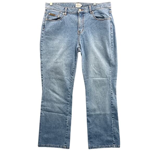 Calvin Klein Vintage 90s Bootcut Denim Blue Jeans Women 14 - Picture 1 of 9